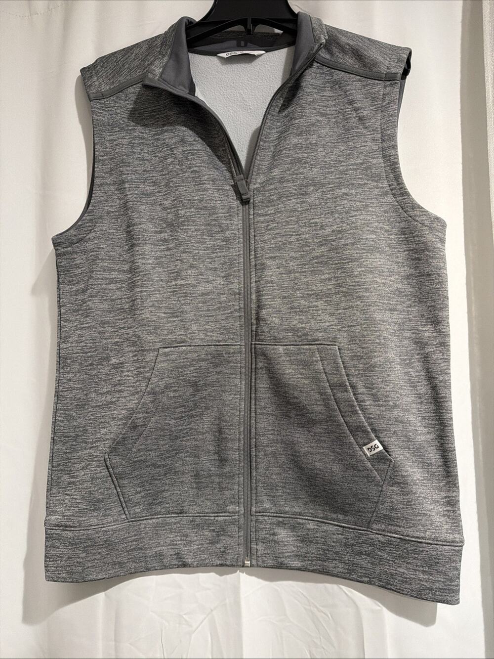 DSG Sleeveless Running Vest Athletic Gray Heathered Sz Medium Mens/Unisex